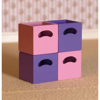 Rose & Lilac Storage Boxes, 4 pcs                           