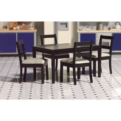 Black Dining Table & Four Chairs                            