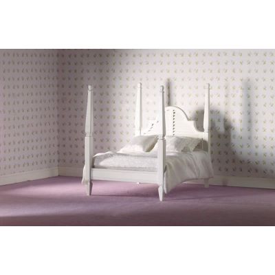 White Four-poster Double Bed                                