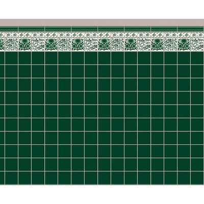 Green Oreton Tile Paper (A2 size)