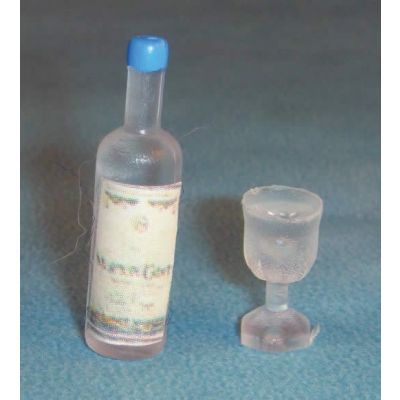 Spirit Bottle & 2 Glasses