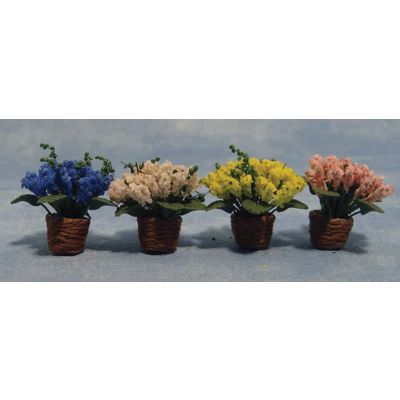 Flowers in Baskets 4asst (price each)
