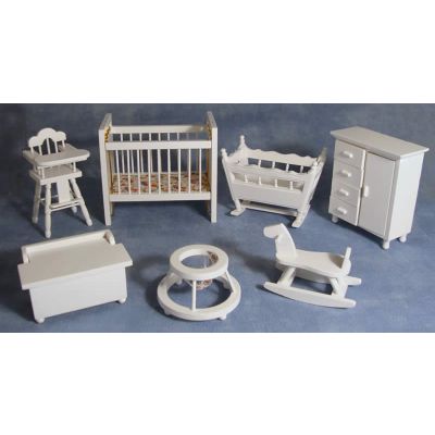 White Nursery furniture set