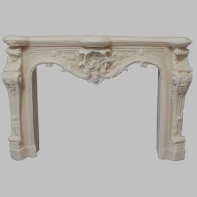 Carved Fireplace White