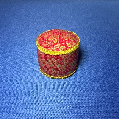 Red/Gold Footstool Handmade in UK