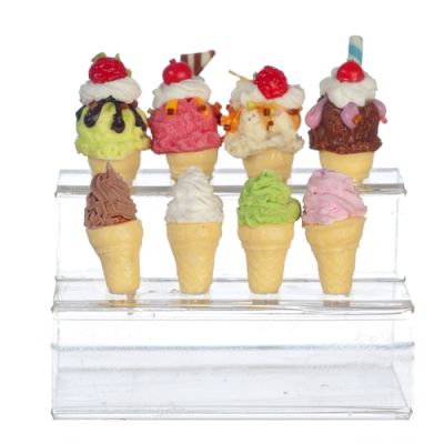 8 Ice Cream Cones on Display