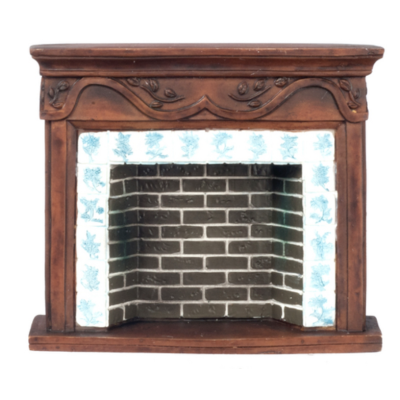 Brown Resin Fireplace
