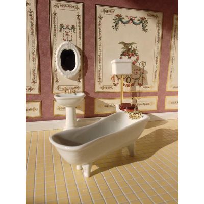 White Classic Bathroom, 4 Pcs                               