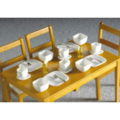 White Square Crockery, 16 pcs                               