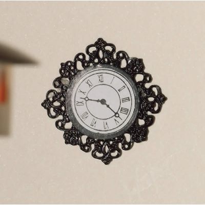 Black Fancy Wall Clock                                      