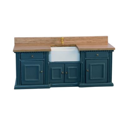 Smallbone Sink Unit Blue/Pine