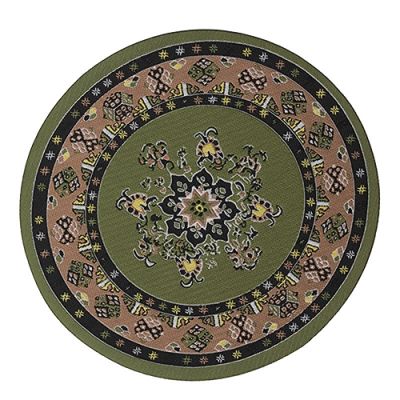 Large Circle Carpet Green 9353