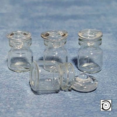 Set of 4 Glass Stopper Jars