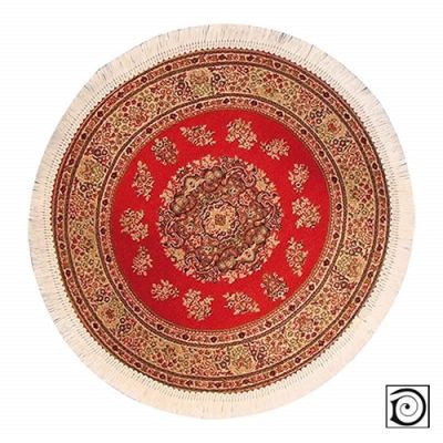 Circle  Carpet Red 