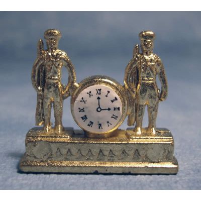 Soldiers Mantle Clock Gold