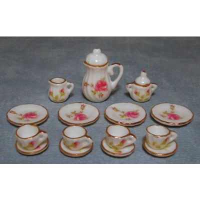 Pink Rose Coffee Set