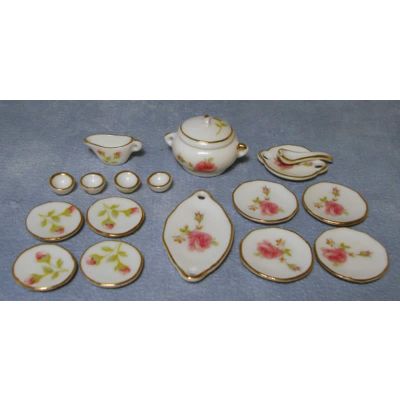 Pink Rose Dinner Set