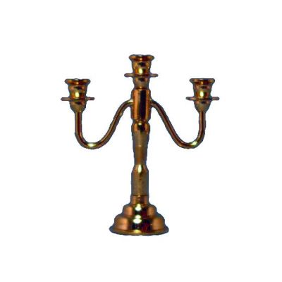 3 Arm Brass Candleabra