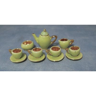 1930s Green Coffee Set