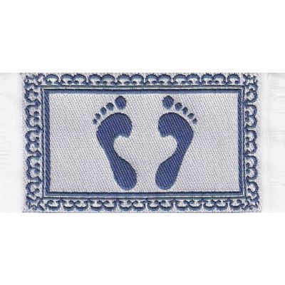 Footprint' Bath mat, blue.