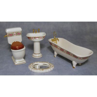 Deluxe Gold Edge Bathroom Set