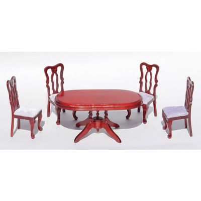  Fancy oval  table + 4 chairs