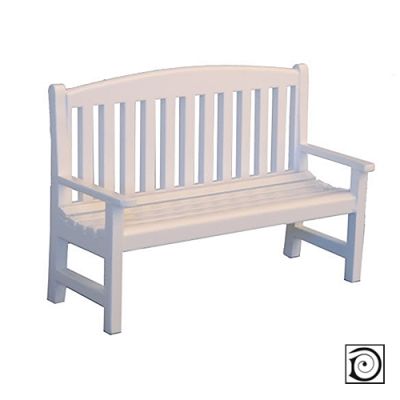 White Garden Bench