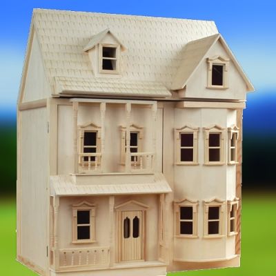 The Ashburton Dolls House, unpainted. (BUILT-COLLECTION ONLY)