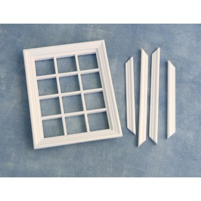 White Georgian 12 Pane Window/Frames