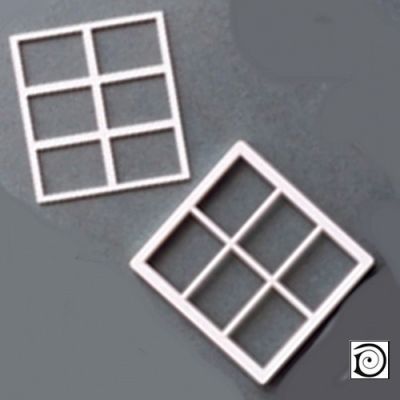 Plastic Small  6 Pane Window