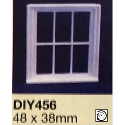 Victorian 6 Pane plastic Window Frames, 1/24th scale