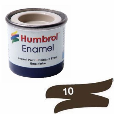 14 ml Gloss Service Brown enamel Humbrol