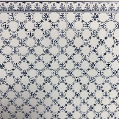 Dutch tile, blue, 1/24th scale                                    