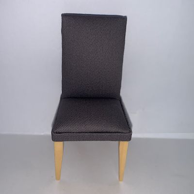 Dark grey fabric covered  Dining Chair                               